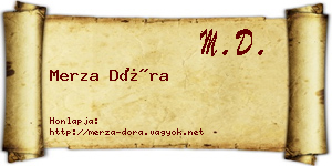 Merza Dóra névjegykártya